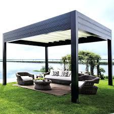 Système de toit de pergola à persiennes en aluminium
