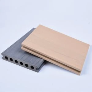 Plancher en teck synthétique extérieur Wpc Decking en PVC composite bon marché