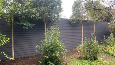 Clôture composite bois-plastique jardin extérieur